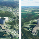 Las torres de refrigeración de la central eléctrica de Gelsenkirchen, en Alemania, antes y después